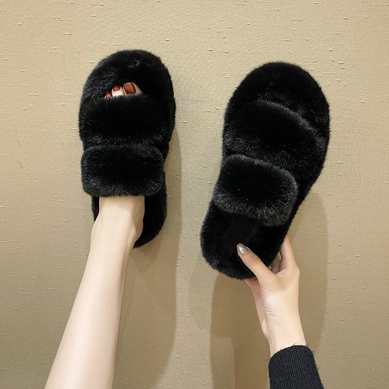 Fuzzy Slippers Women House Shoes Fluffy Bedroom Slippers