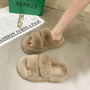 Fuzzy Slippers Women House Shoes Fluffy Bedroom Slippers